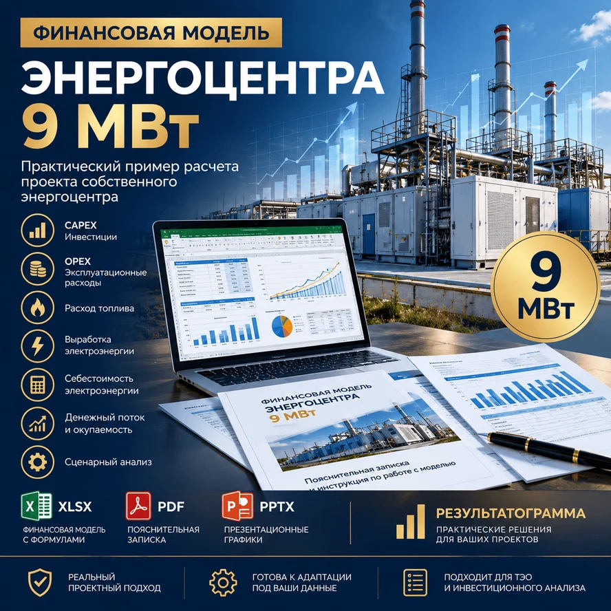 Финансовая модель энергоцентра 9 МВт